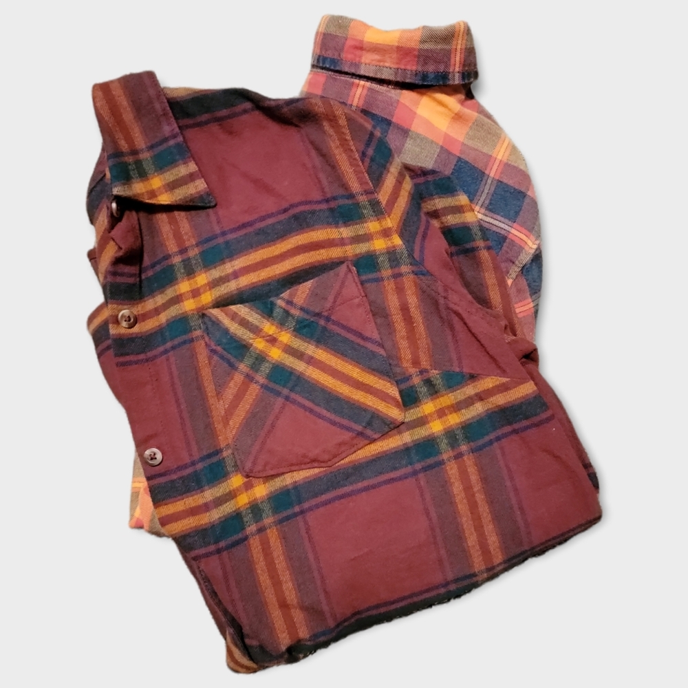 Natural Reflection Plaid Flannels, Womens Medium and Small